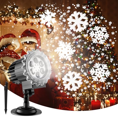 Proiettore Natale Esterno Luci LED Effetto Nevicata...