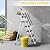 KINGRACK Sturdy Steel 5 Step Ladder, Folding Step Stool with Handrail, Anti-Slip Wide Pedals, Safe-Lock Design, Pass 800lbs Load Testing, Portable Ladder for Multi-Purpose in Home, Kitchen, White