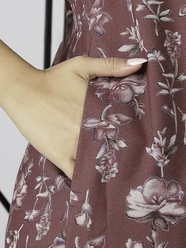 Image of 9shines Label Premium Alpine Maxi Designer Nighty | Floral Print Maxi for Women | Night wear for Women | | Full Length Night Gown for Women | Night Dress for Women Stylish (2467)