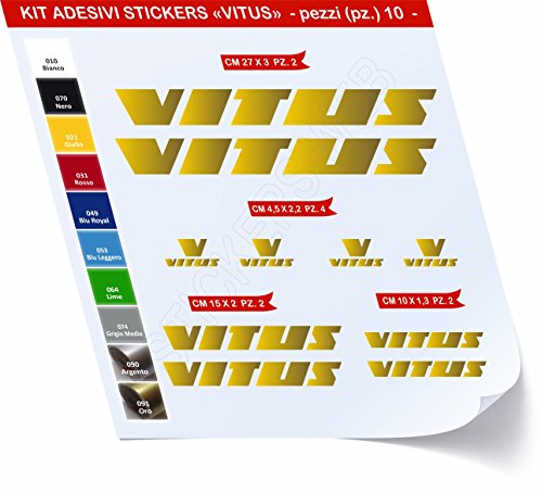 Pimastickerslab - Lot de 10 autocollants pour vélo Scott - Coloris au choix - code : 0422, Oro cod. 091