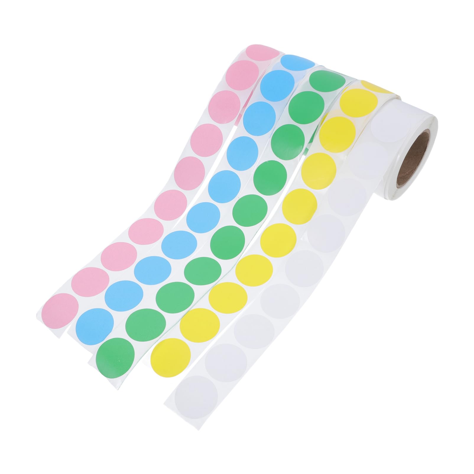 Etichette Termiche Rotonde Adesive Colorate 5 Pezzi | Carta Termica Autoadesiva, 500 Pezzi, Design a Singola, Avvisi e Impermeabili per Logistica e Magazzini
