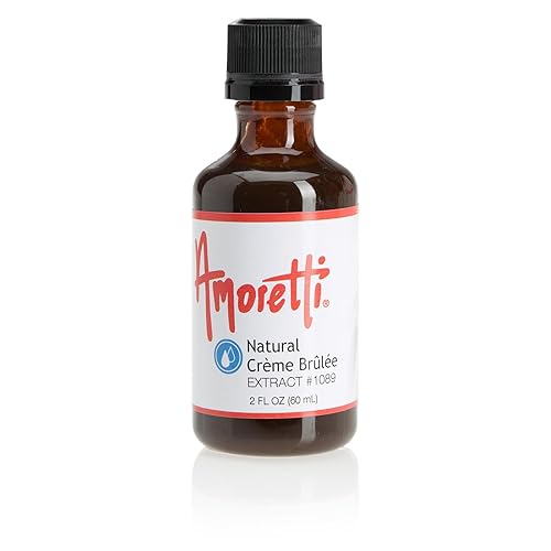 Amoretti - Extracto natural de crema brulee soluble en agua de 2 onzas - Altamente concentrado y perfecto para pasteles, salados, elaboración de