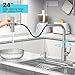 AVSIILE Brushed Nickel Kitchen Faucets with Pull Down Sprayer & Soap Dispenser, Single Hole & Handle, Pull Out Tap, Waterfall Stainless Steel Sink Faucet for Farmhouse Camper Laundry Rv Bar