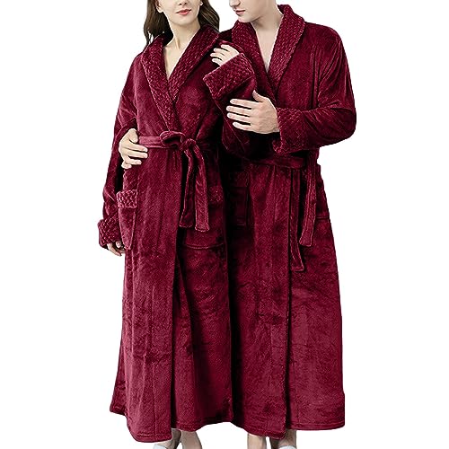 Peignoir en peluche long : tissu polaire chaud pour la famille