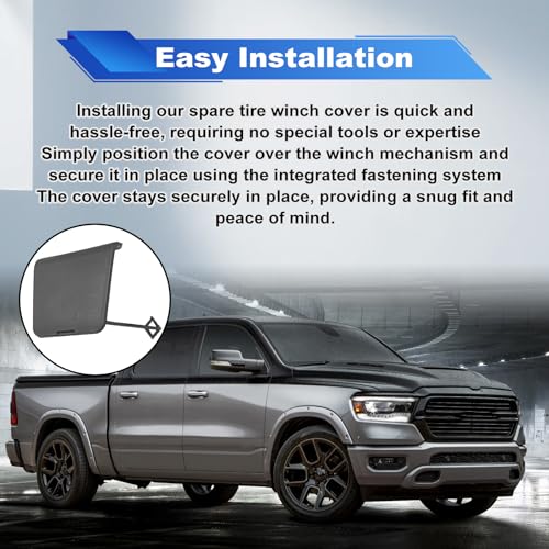 Image of Spare Tire Suspension Cover Compatible with Dodge Ram 1500 DT (New Body Style) 2019-2022 Year Replace OE 68299112AC