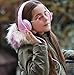 ELECDER i40 Headphones with Microphone Foldable Lightweight Adjustable Wired On Ear Headsets with 3.5mm Jack for Cellphones Laptop Computer Smartphones MP3/4 Kindle School (Pink/White)
