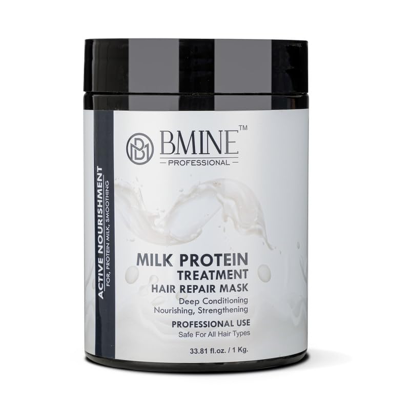 BMINE Milk Protein Treatment Hair Repair Mask For Deep Conditioning | Restores Dry & Damaged Hair | For all hair types | Hair Mask for Men & Women 1000 ML