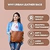 URBAN LEATHER Damen Umhängetasche aus echtem Ziegenleder, Vintage Braune Schultertasche, Große Umhängetasche, Handtasche, Geldbörse, Sling Bag für Damen und Mädchen #2
