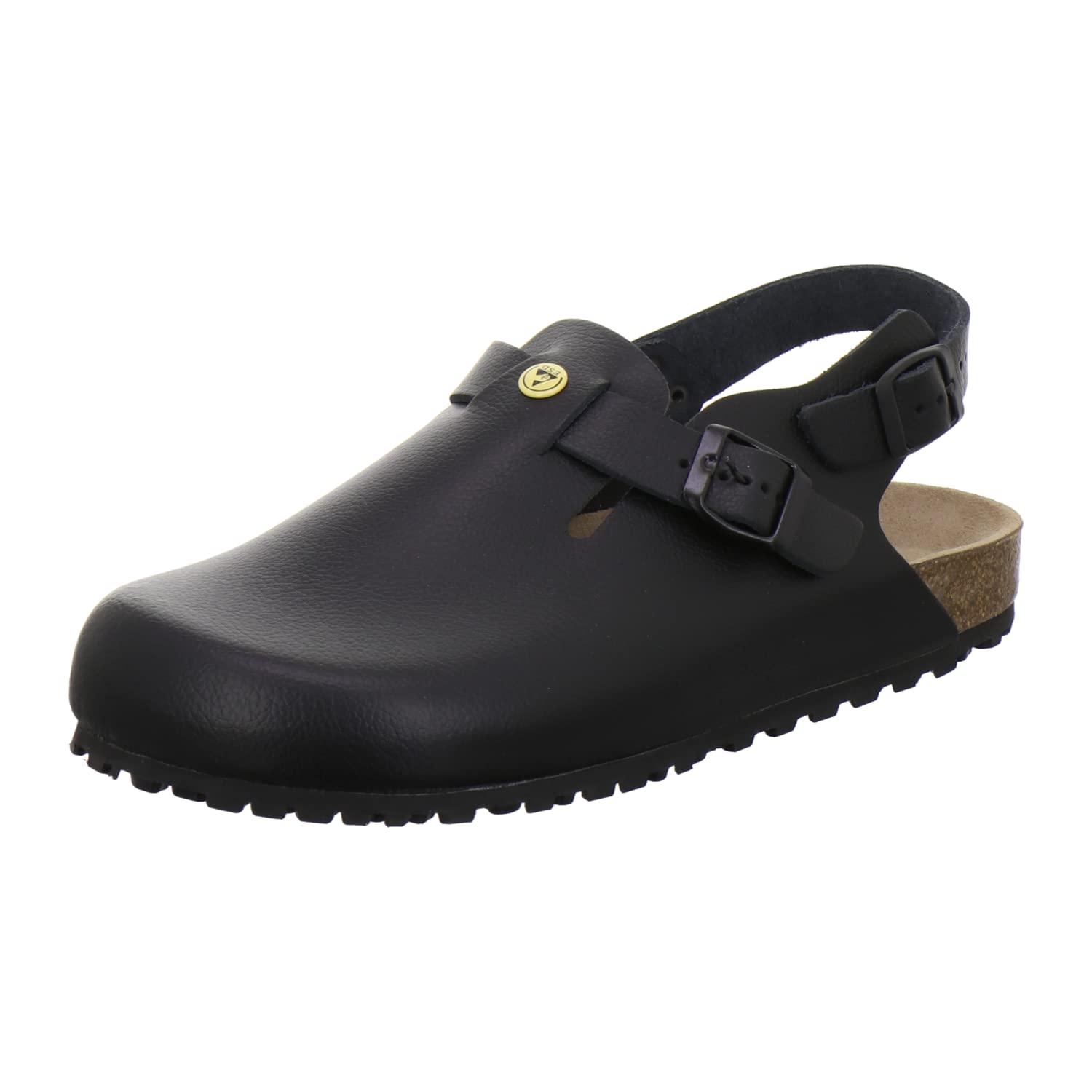 AFS 31940 buty robocze damskie i męskie, antystatyczne, buty robocze ze skóry, buty do pielęgnacji, buty laboratoryjne, czarny - Schwarz Glattleder - 36 EU