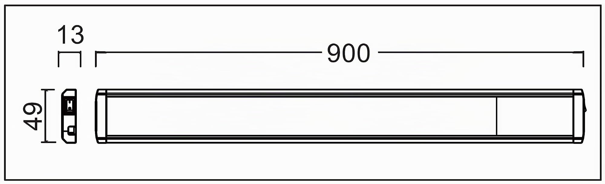Trango LED Unterbaulampe 4-Stufen dimmbar 2534 *SUN* Küchenunterbau Lampe Lichtleiste 900mm lang 15 Watt 230V in Titan mit Touchdimmer 3000K warmweiß Aufbauleuchte, Schrankbeleuchtung, Unterbauleiste
