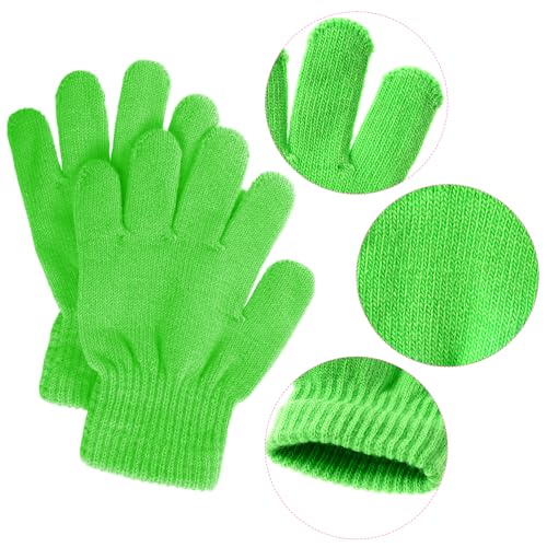 jiebor 12 Pairs Kids Warm Gloves Winter Gloves Knit Gloves for Boys Girls Children Kids3