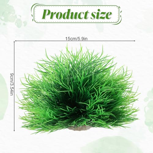 Image of 2 Pcs Aquarium Plants Decorations Fish Tank Decorations Artificial Fish Tank Plants Plastic Fishes Tanks Accessories Small Large Aquarium Decoration Plastic Artificial Plant(Light Green)