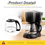 12-Cup Glass Coffee Carafe Replacement Pot Compatible with Mr Coffee, Black & Decker and 12 Cup Kitchenaid Carafe Black with Close Handle, Replacement for PLD12, PLD12-RB, PLD12-NP - Image 6