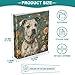 ALAZA Puppy Dog Butterfly Flower Vintage 3 Ring Binder Holds of 200 Sheets Fits Letter Sized Paper D-Ring Organizer for School Home Work Office 1 Pack