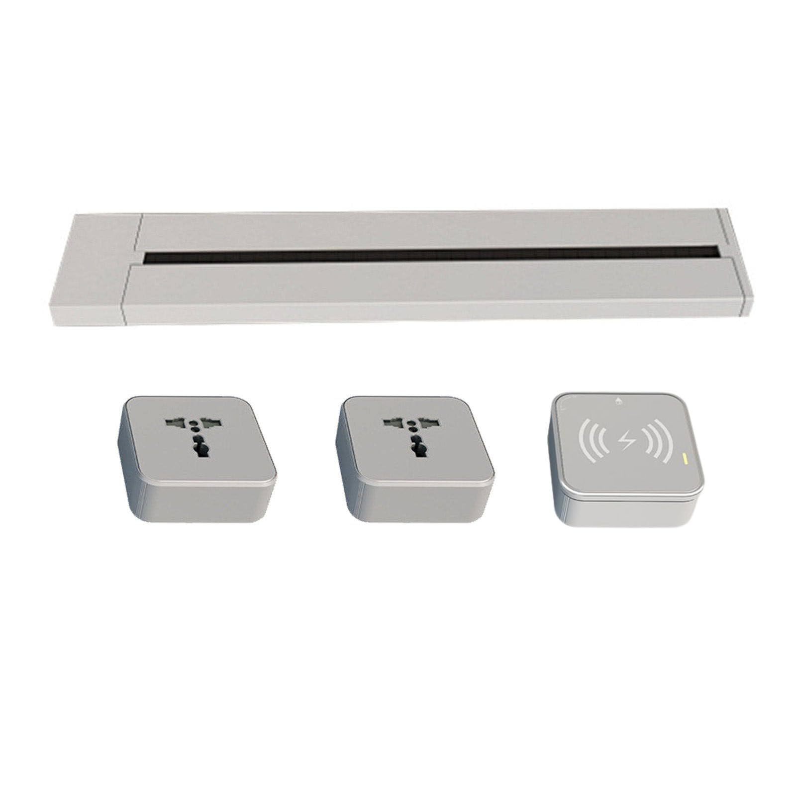 Presa elettrica da parete a vista da 88 cm con adattatore CA e ricarica wireless, presa di corrente rimovibile da cucina da 9000 W,White-40CM