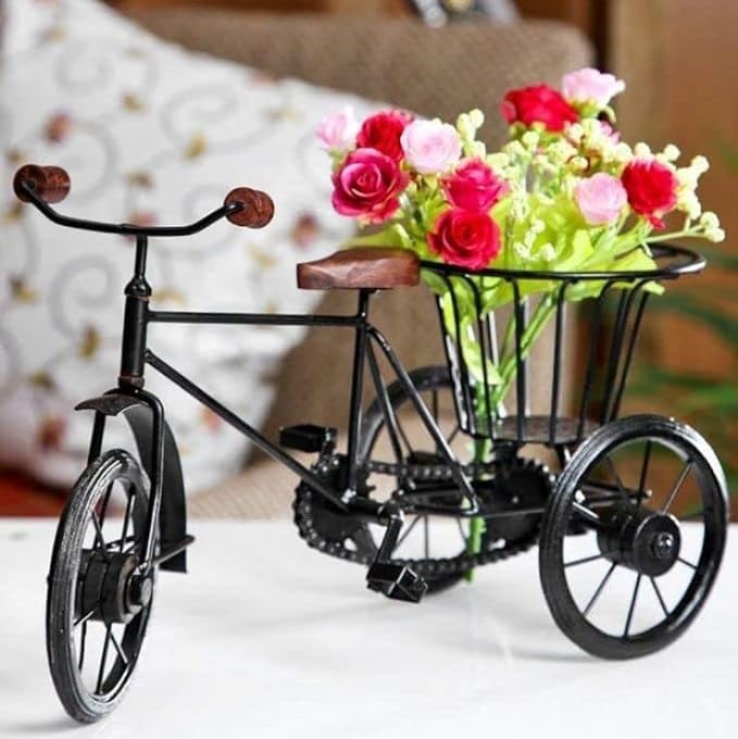AH.WOODHANDICRAFTS Decorative Bicycle Planter Statue, Black, for Indoor or Outdoor Decor (B0D5F42FNL) Amazon Price History, Amazon Price Tracker