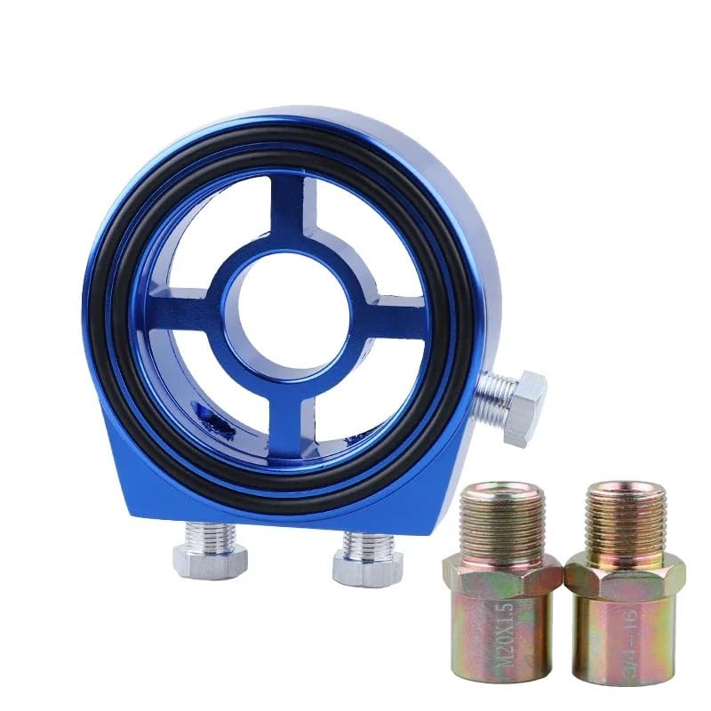 Car Modification Temperature Gauge Base Cake Universal Oil Pressure Gauge Adapter (Blue)
