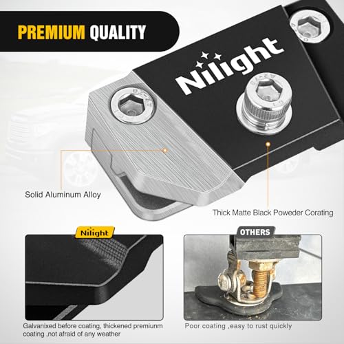 Image of Nilight LED Light Bar Mounting Bracket 2PCS Universal Adjustable Pillar Hood Work Lamp Mount Clamp Holder for Off-Road Truck SUV, Black