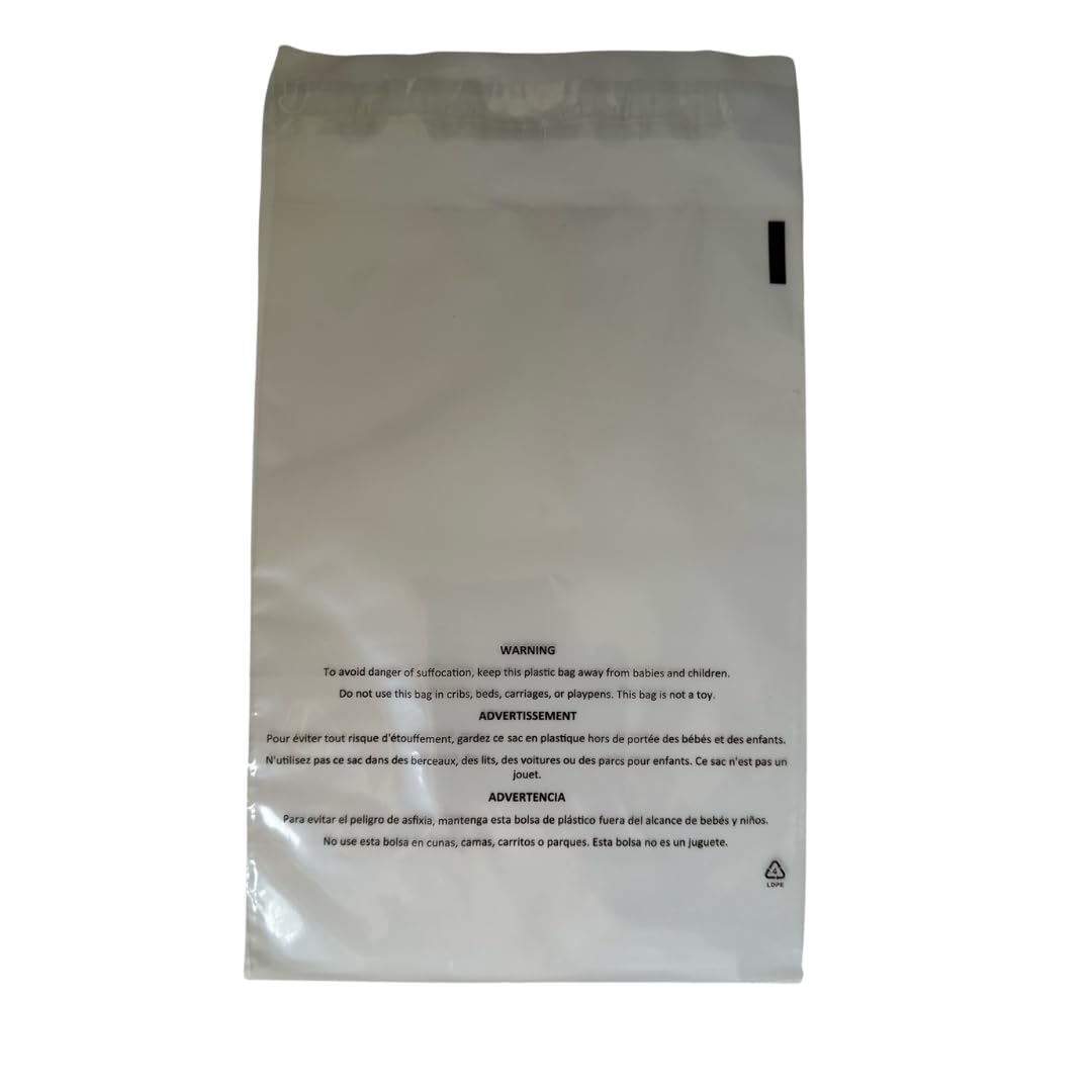 Lot De 200 Sacs Polyéthylène Transparents 165x228mm - Avec Avertissement Étouffement 5 Langues - Pour Livres, DVD, Vêtements