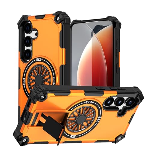 Coque Mag-Safe Galaxy S24 antichoc orange idéale pour le quotidien