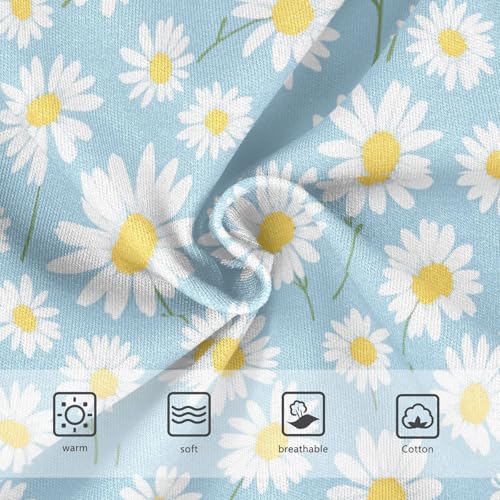 Wusikd White Daisies Girls' Underwear Cotton Blue Girls Briefs Soft Toddler Underwear 2T3