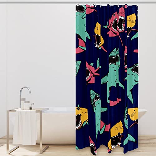 Rideau de douche requins pour stopper les éclaboussures 168x183cm