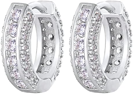 e135フープピアス メンズ 18G 両耳 直径15.5ｍｍ CZダイヤ K14 e135フープピアス メンズ 18G 両耳 直径15.5mm CZダイヤ K14