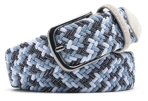 Image of Fabio Valenti Canvas Elastic Fabric Woven Stretch Braided Belts for Men Women Junior with Multicolored /Full Sizes