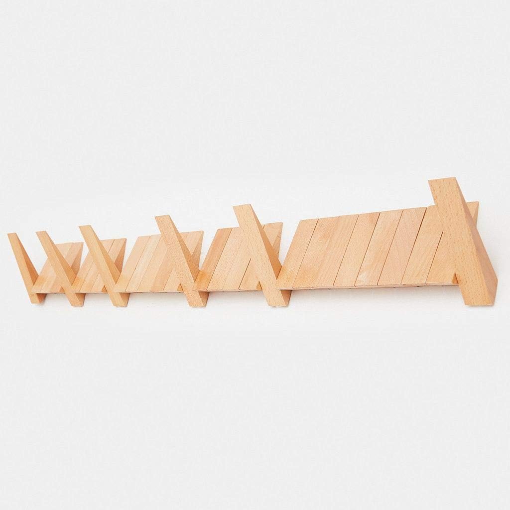iLoveHandles Switchboard Modular Beech Wooden Coat Rack, Natural