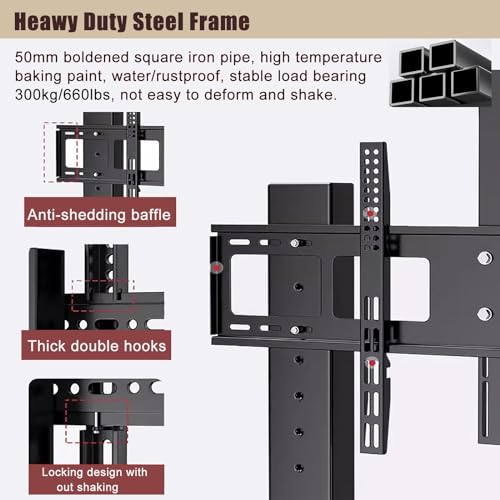 Soporte para TV móvil ajustable para 40 a 75 pulgadas miniatura 4