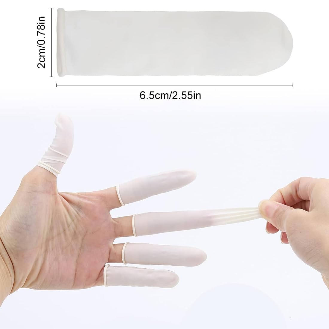 100pcs Doigtiers en Latex, Doigtiers en Latex, Doigts de Protection imperméables du Bout des Doigts, Doigts de Protection Contre Les blessures aux Doigts, Doigts imperméables pour Tatouage