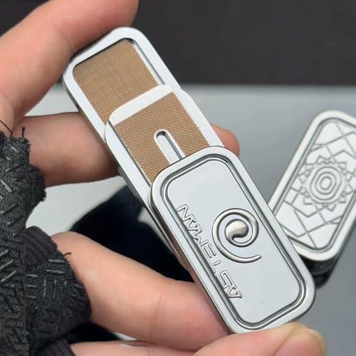 Image of Magnetic Silver Fidget Slider 3 Layer, Fidget Toys Adults for Stress Relief ADHD Anxiety with Click Sound, Portable Desk Fidget Gadget, Gifts for Boyfriend Husband Father
