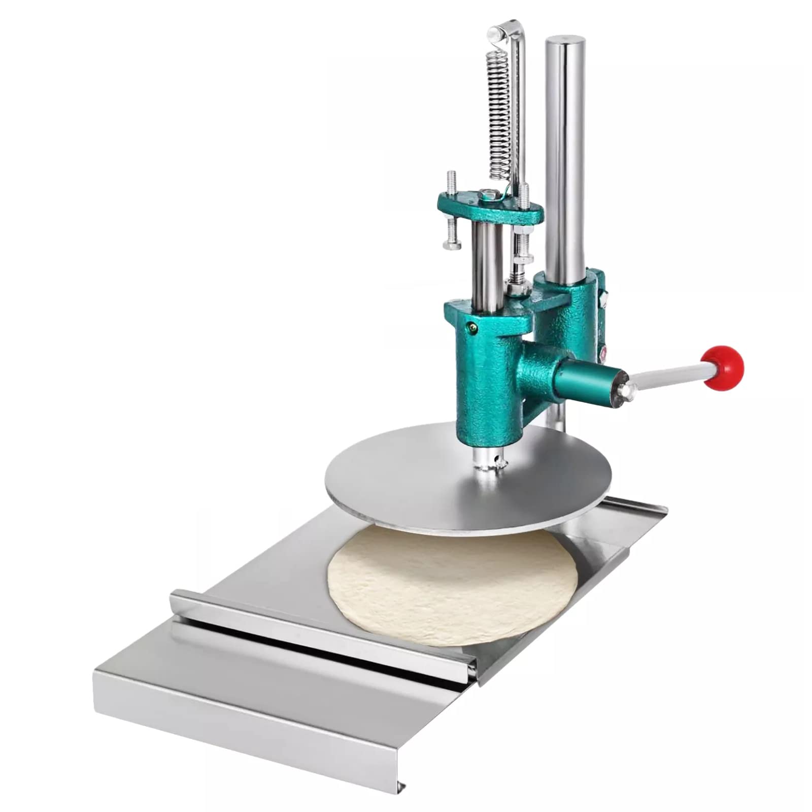 AYCDL Pizza Dough Press Machine, Dough Pastry Manual Press Machine with Cast Iron Base, Stainless-Steel Household Pizza Pastry Press, for Commercial or Family,16cm,16cm