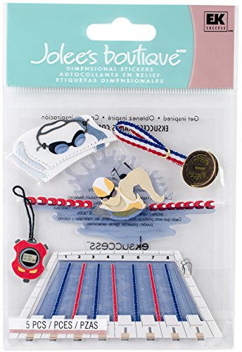 JOLEES Jolees Boutique Dimensional Stickers, Swim Team, Multi-colour, 9.65 x 14.98 x 0.25 cm (364238)