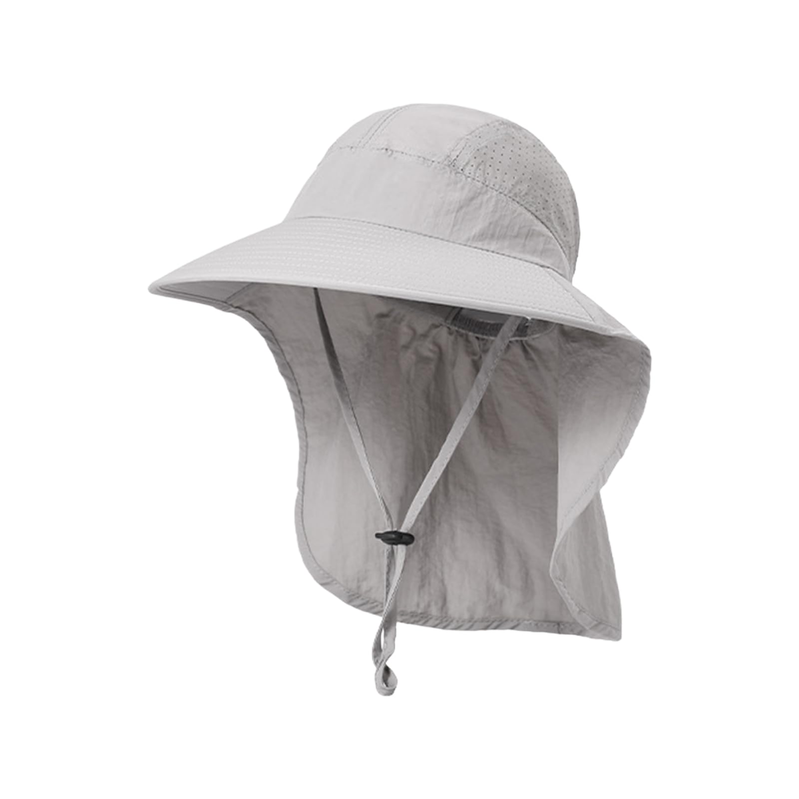 Anseom Sun Hats Unisex, Wide Brim Sun hat with Ponytail Hole UPF 50+ UV Protection Safari Hat, Breathable Summer Hat Nylon Sun Protection Hats for Hiking Fishing Beach (UK, Alpha, One Size, Gray)