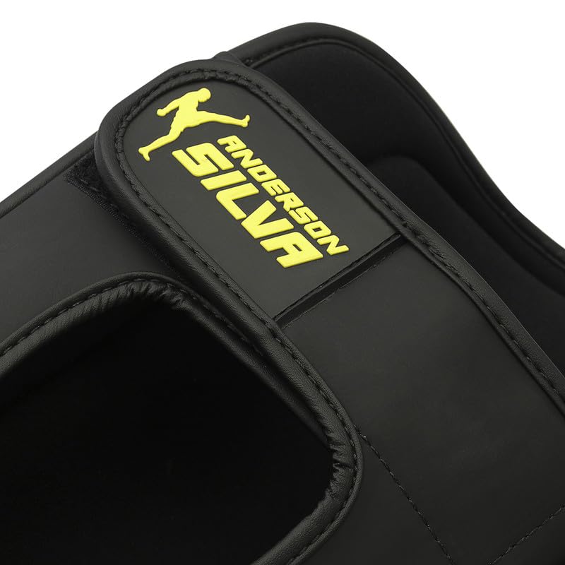 adidas x Anderson Silva Co-Branded Shin n Step Protector - Ultimate Gear for Muay Thai, MMA, and Kickboxing Training - Maximum Protection and Performance - Shin Guards for Men, Women & Youth
