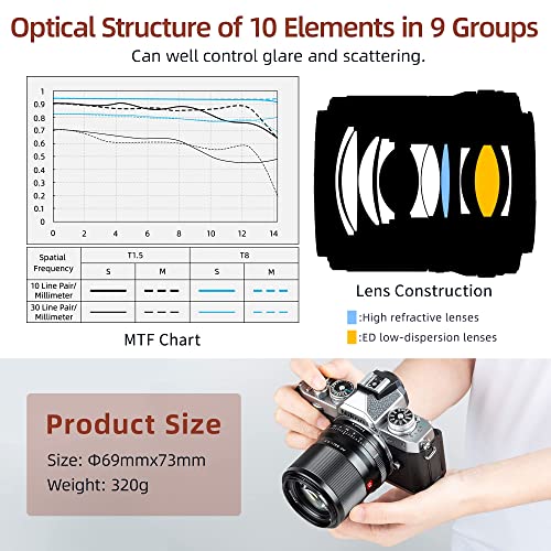 Image of VILTROX 56mm F1.4 Z Mount APS-C Lens Auto Focus Large Aperture STM Motor Support Eye-AF Z Lens Compatible for Nikon Z-Mount Mirrorless Camera Zfc Z5 Z6 Z7 Z50 Z6 Z7
