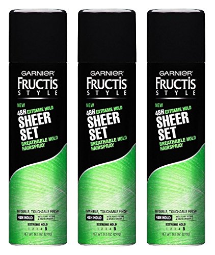 (3 Pack) Garnier Hair Care Fructis Sheer Set Hairspray, Extreme Hold, 9.5 Ounce each