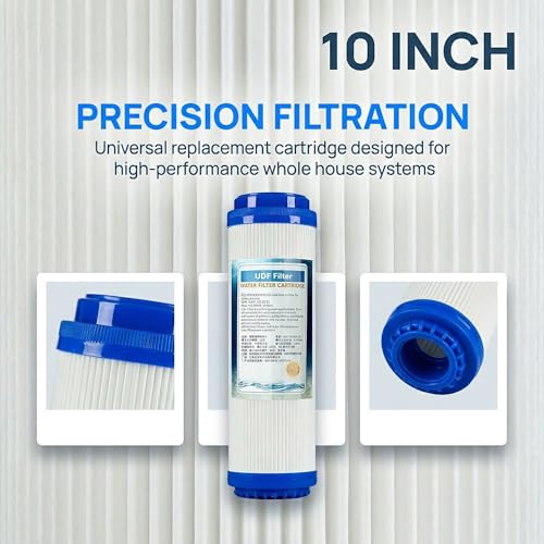 Filtre UDF 10 pouces anti odeur et chlore pour boîtier de filtration à sédiments - 6