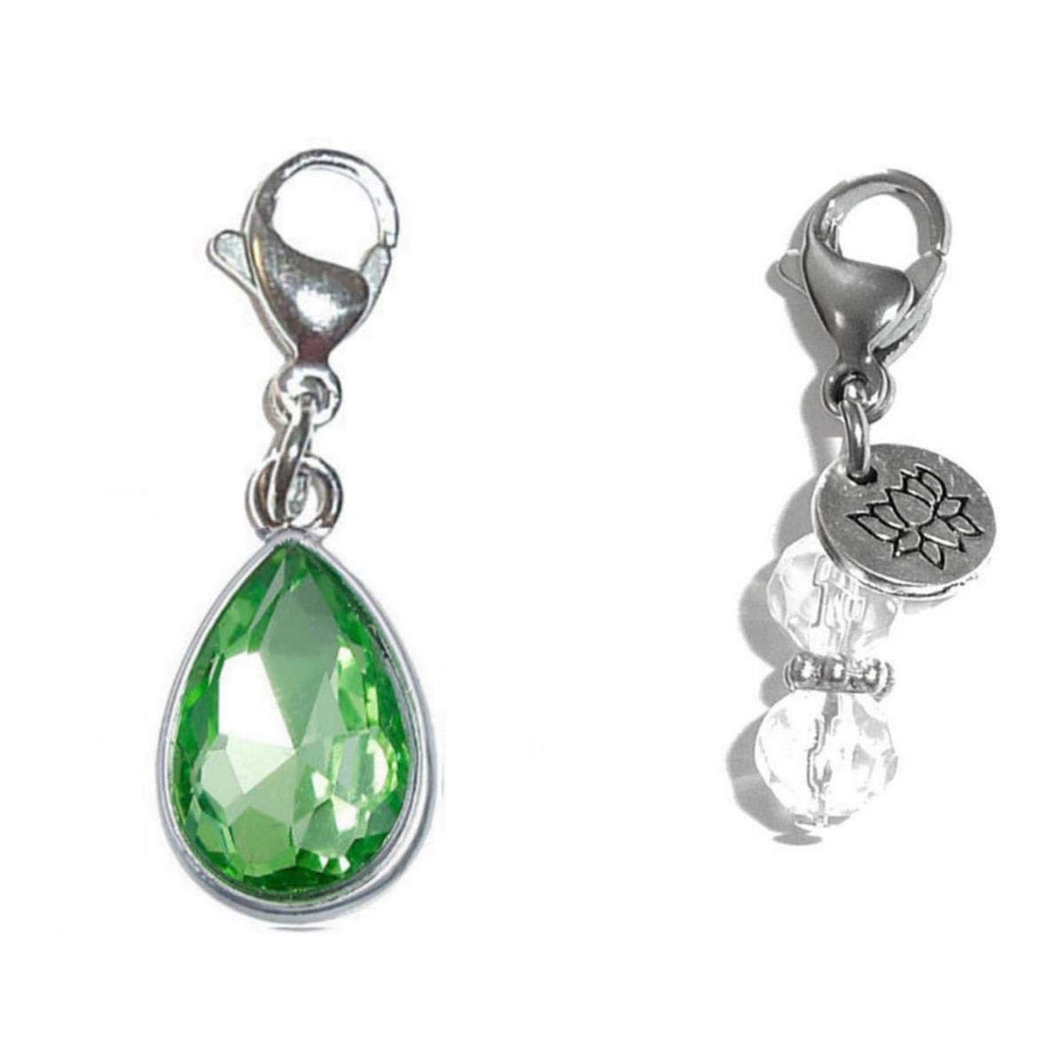 Hidden Hollow Beads Clip On Charm for Purse, Handbag, Keychain, Zipper Pull, Backpack, Jewelry Accessory, USA