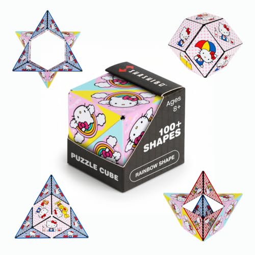 Image of Shashibo Hello Kitty Magnetic Puzzle Cube, Stress Relief Fidget Toy | 100+ Possible Shapes, Sensory Fidget Toy For Adults & Kids, Fun Shape Shifting Puzzle Box For All Ages