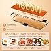 COSTWAY Electric Teppanyaki Table Grill, BBQ Griddle | Non-stick Barbecue Hot Plate with Wooden Spatulas and 2 Egg Rings (XL, 70 x 23CM)