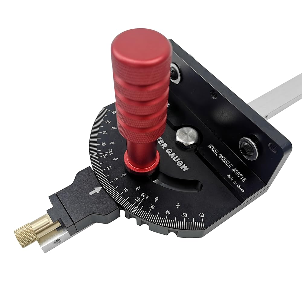 VIDOO Calibre Ingletes Ángulo M1 Pro Carpintería 0-60 Grados para Sierra Mesa Fresadora Ajuste Precisión