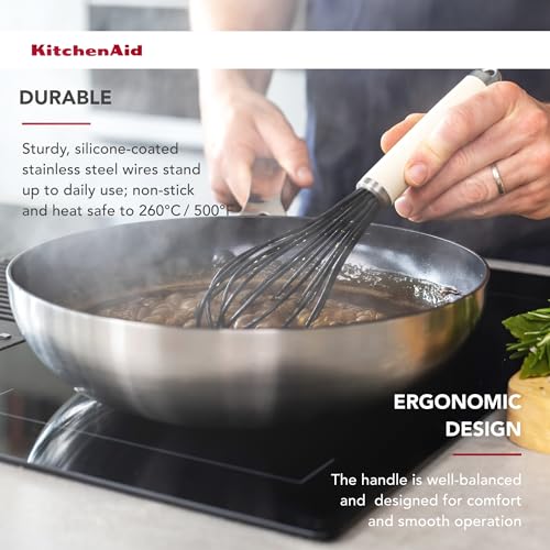 KitchenAid Classic Silicone Whisk – Almond Cream - Image 5