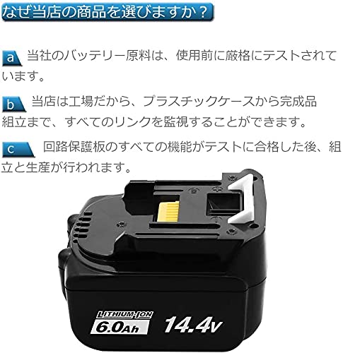 Amazon.co.jp: Akkopowerマキタ 14.4v バッテリー BL1460 bl1460b 互換 