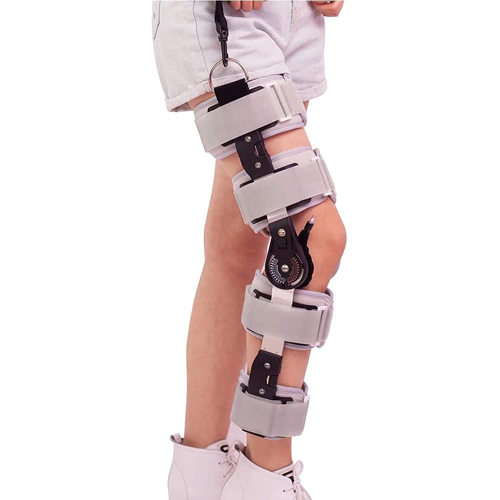 Tutore Di Supporto Per Ginocchio Incernierato, Tutore Ortopedico Per Ginocchio Incernierato Con Tracolla, Stecca Per Articolazione Del Ginocchio Regolabile, Ortesi Per Ginocchio, Stabilizzatore Immobi