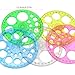 XIUOYN 5 Pcs Circles Template Ruler 360 Degree Protractor Math Protractor Circles Protractor Circles Stencil