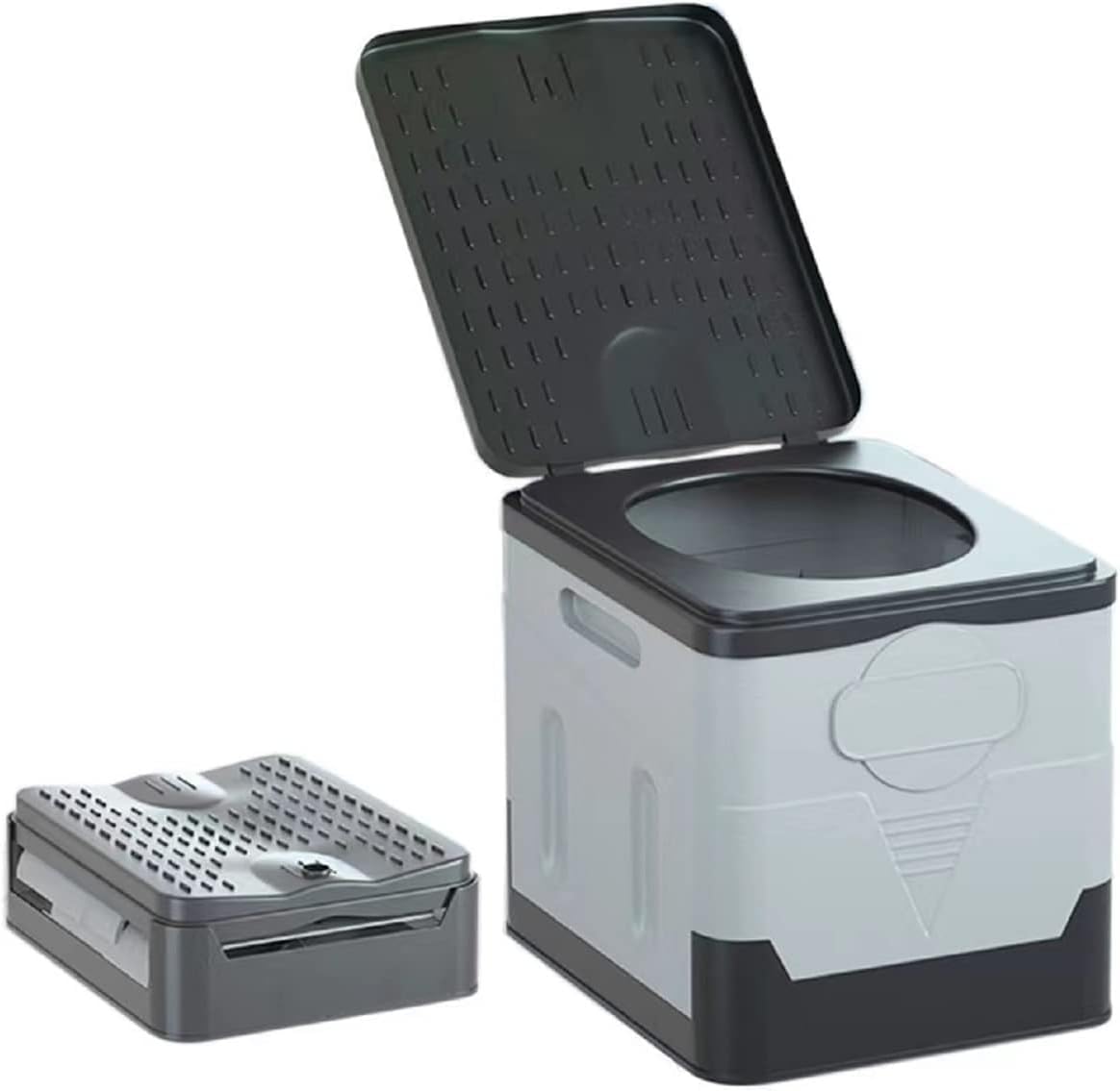 Ndola Portable Toilet for Adults Camping,Portable Travel Toilet with Lid,Foldable Portable Emergency Potty for Car/Outdoor Camp (Black) (B0CCL646L8) Amazon Price History, Amazon Price Tracker