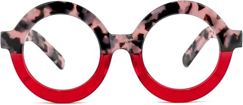 Zeelool Calhoun ZOA01776 - Gafas de bloqueo de luz azul redondas y gruesas para mujeres y hombres