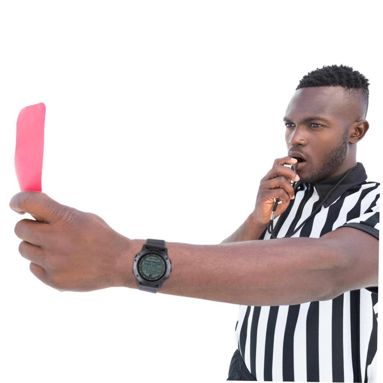 Chronomètre Arbitre Football Lumineux à Compte à Rebours Noir Abs